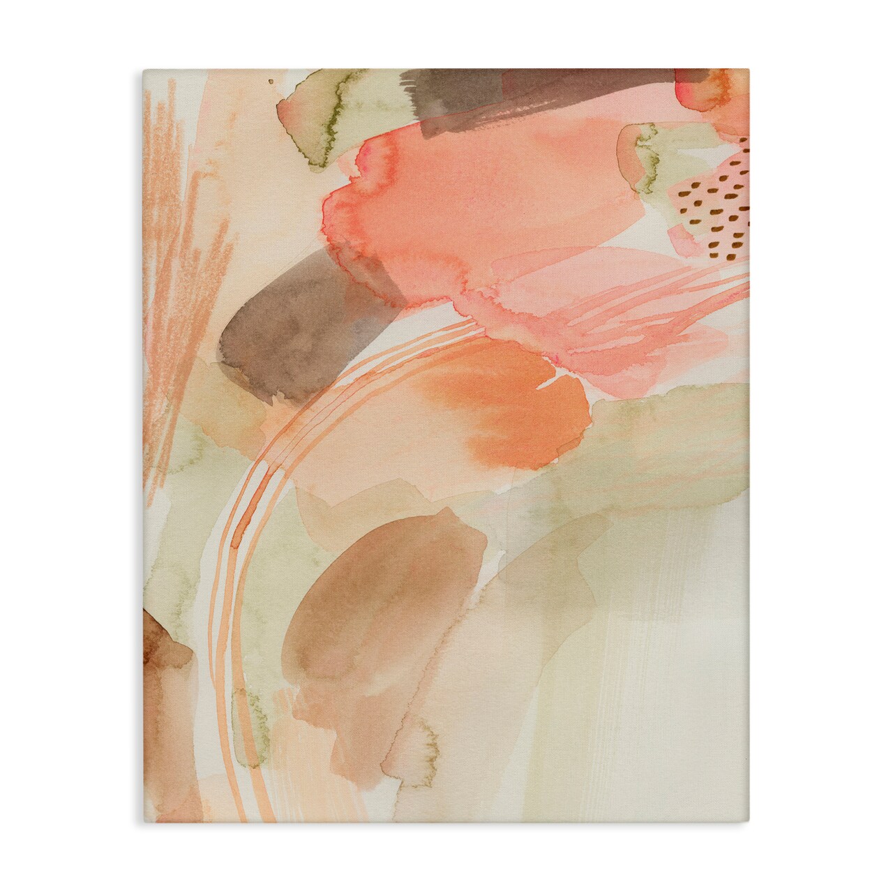 Stupell Industries Pink & Beige Abstraction Canvas Wall Art Design by Grace Popp
